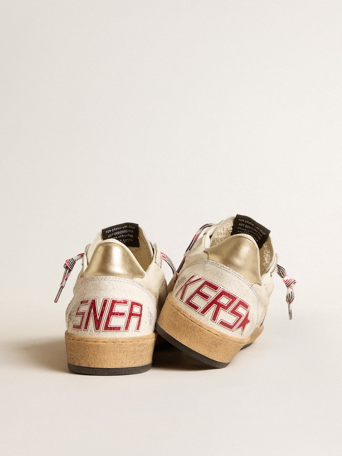 Men's Ball Star in nappa leather with blue suede star and platinum leather heel tab