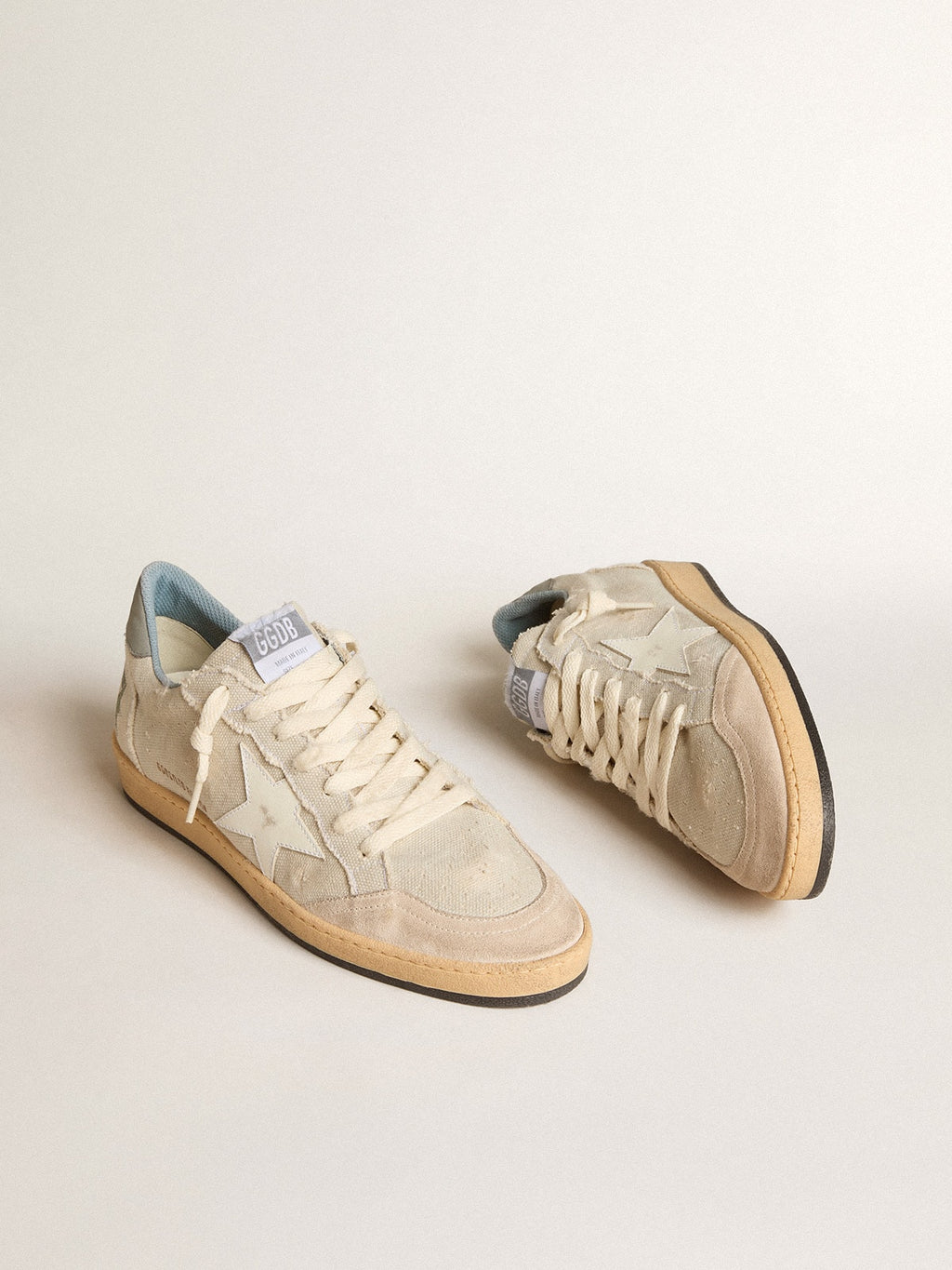Men's Ball Star LTD in gray canvas with leather star and nubuck heel tab