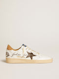 Ball Star in nappa with metallic star and croc-print leather heel tab