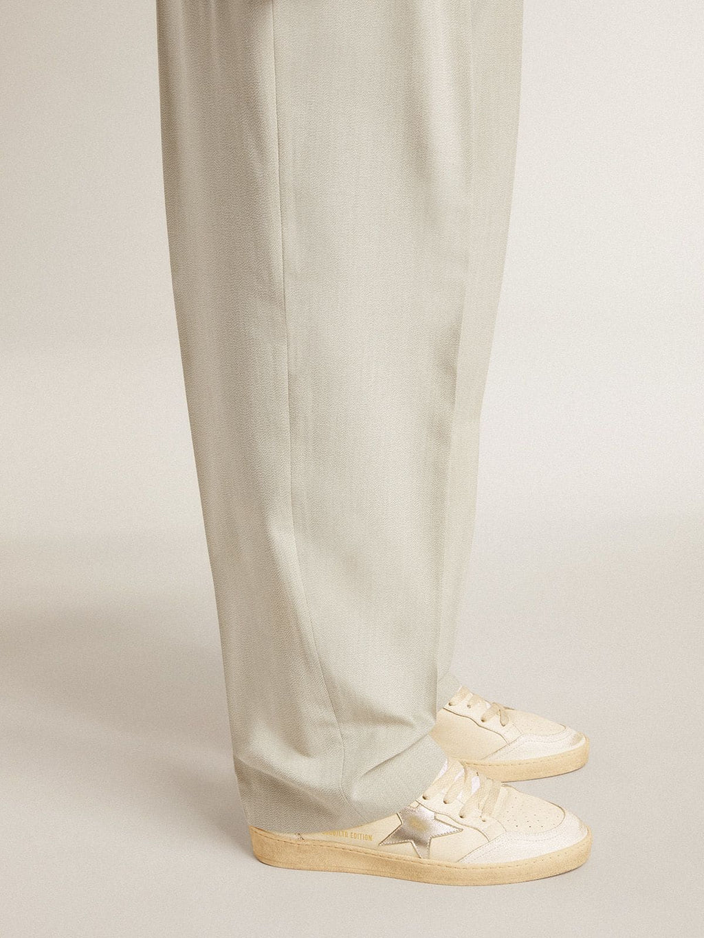 Ball Star LTD in nappa with metallic leather star and suede heel tab