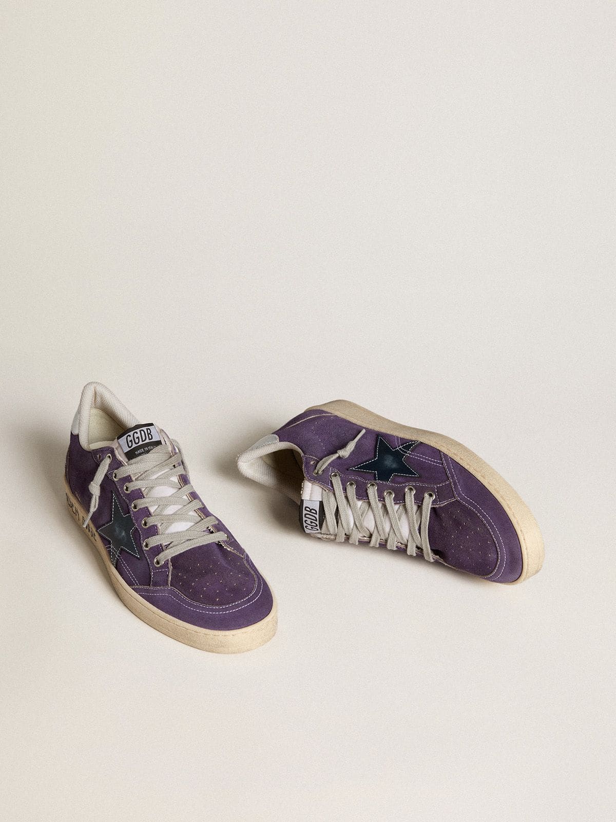 Ball Star LTD in purple suede with leather star and metallic heel tab