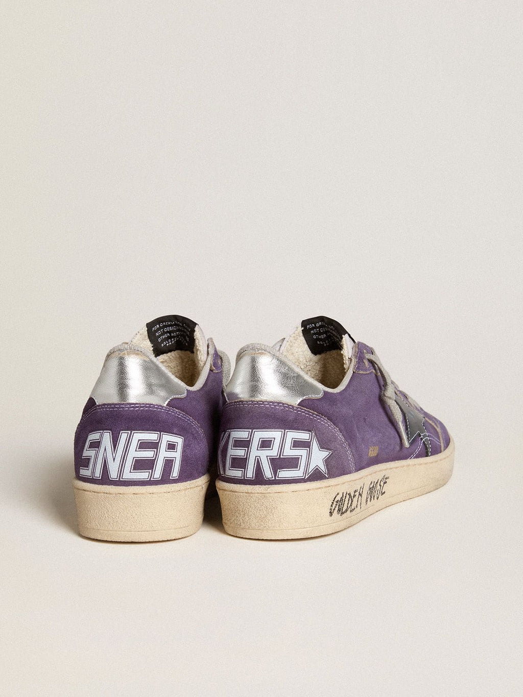 Ball Star LTD in purple suede with leather star and metallic heel tab