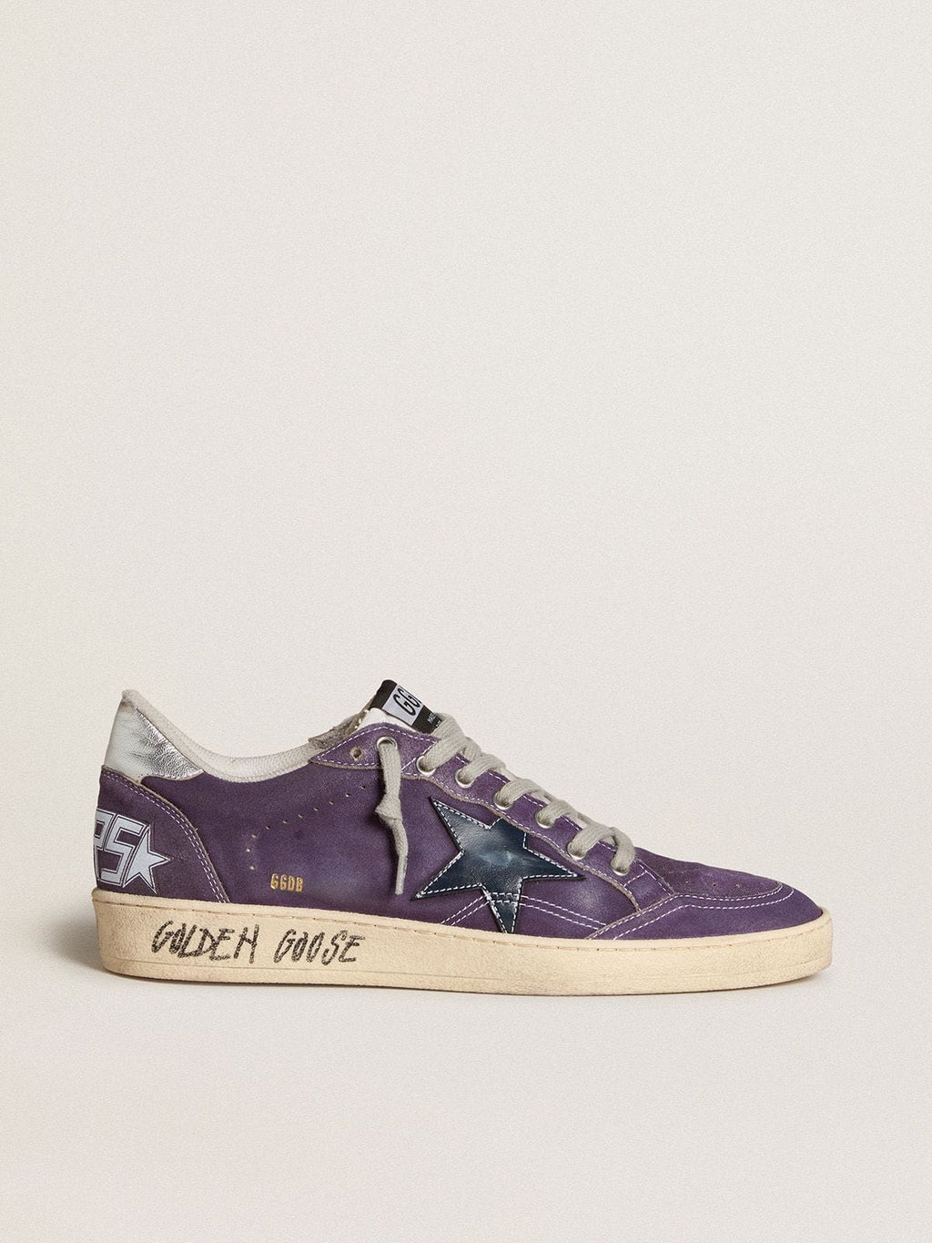 Ball Star LTD in purple suede with leather star and metallic heel tab
