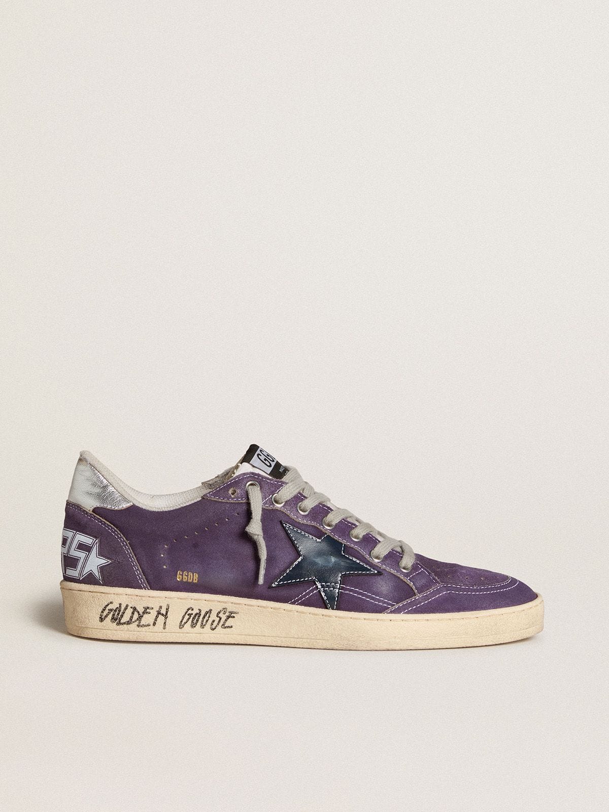 Ball Star LTD in purple suede with leather star and metallic heel tab