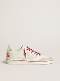 Men’s Ball Star LTD CNY in white leather with a lived-in effect
