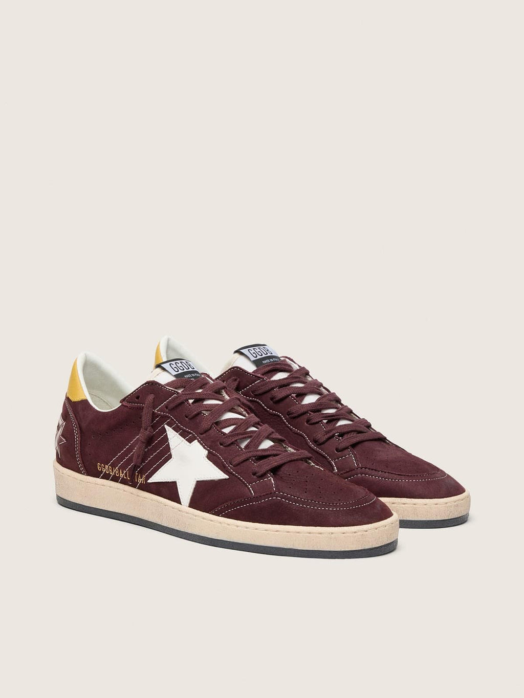 Men's Ball Star in chocolate nubuck with leather star and heel tab