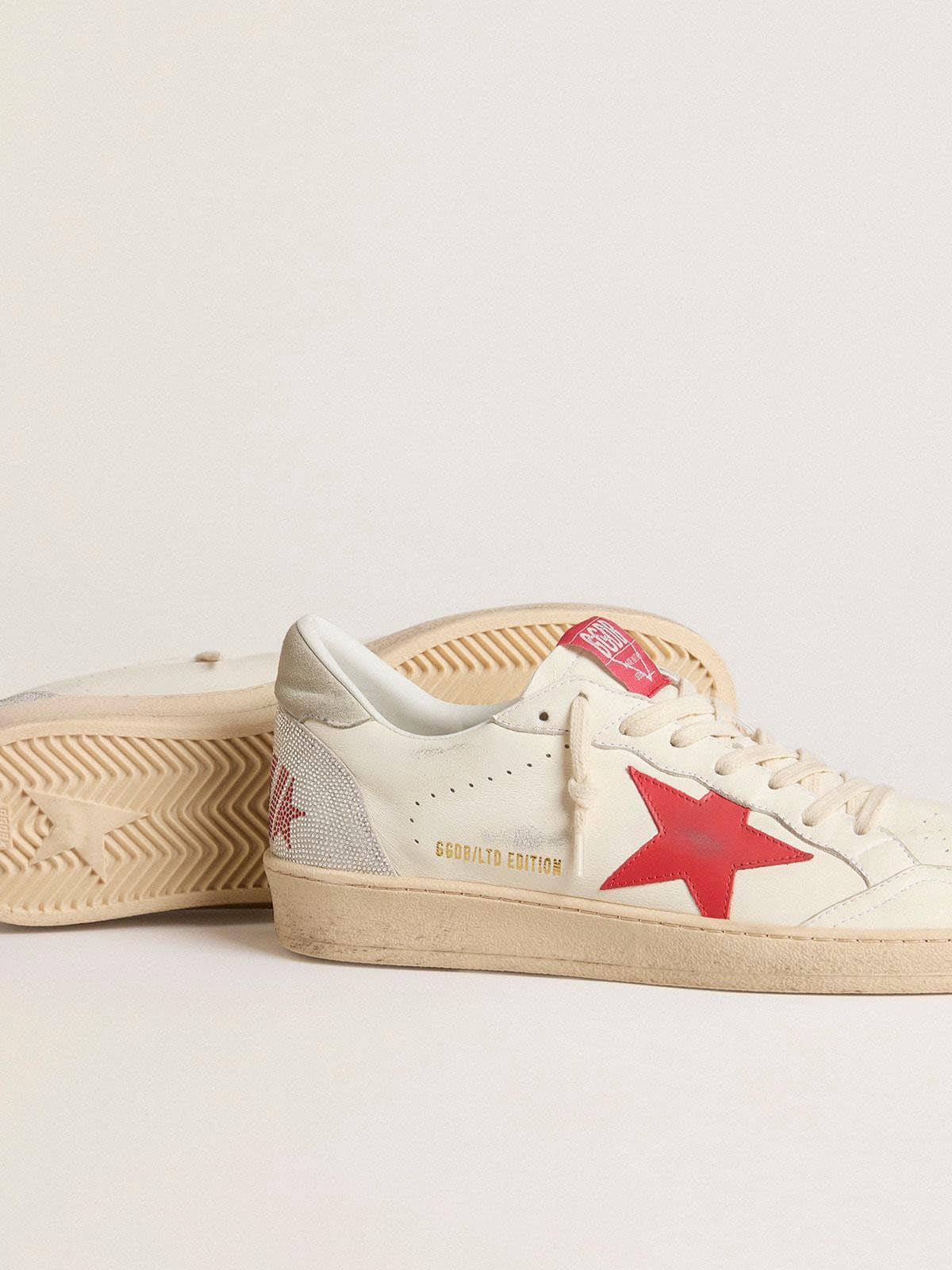 Valentine’s Day Men’s Ball Star with red leather star and red Swarovski lettering