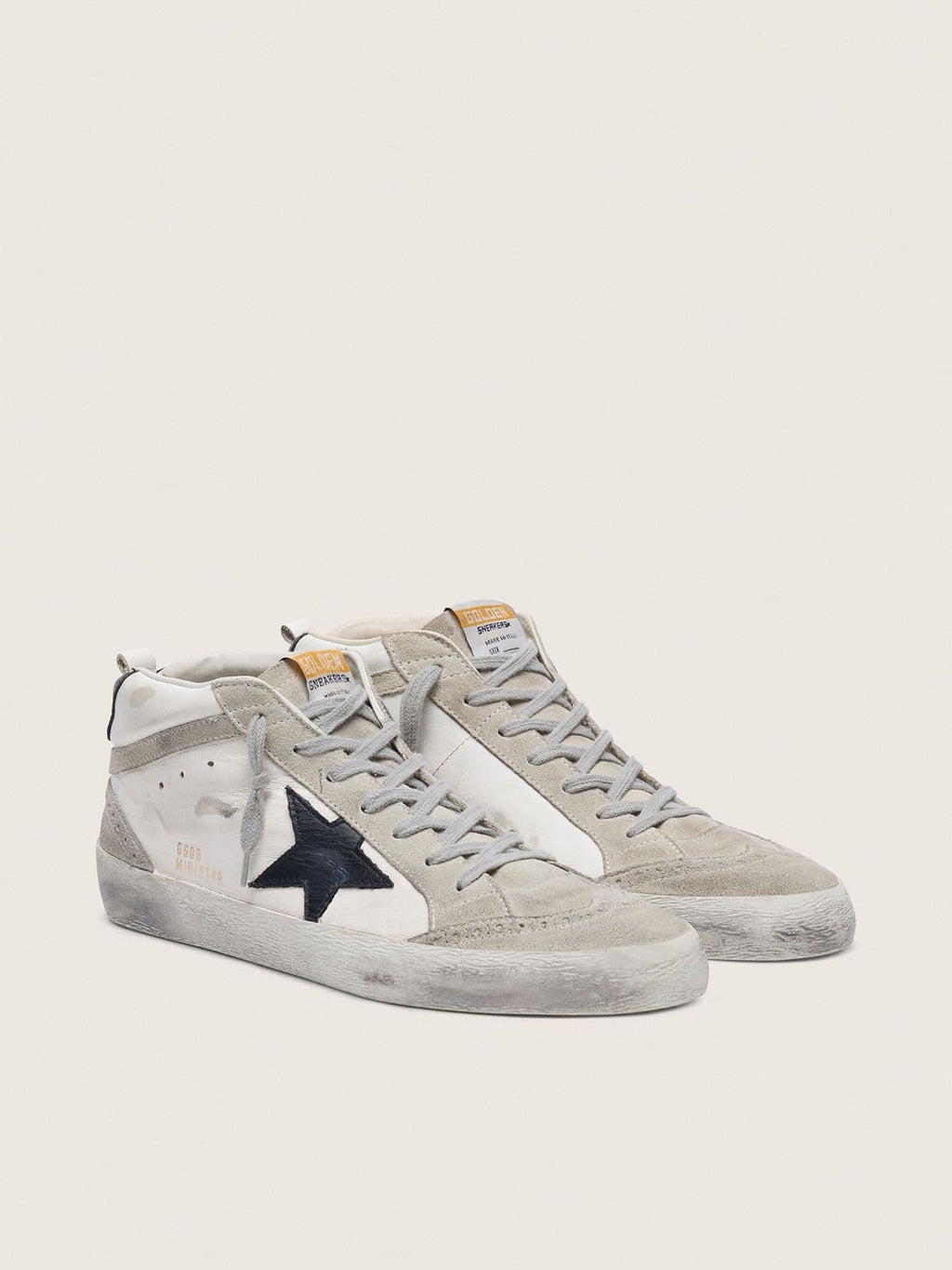 Men's Mid Star white with black star