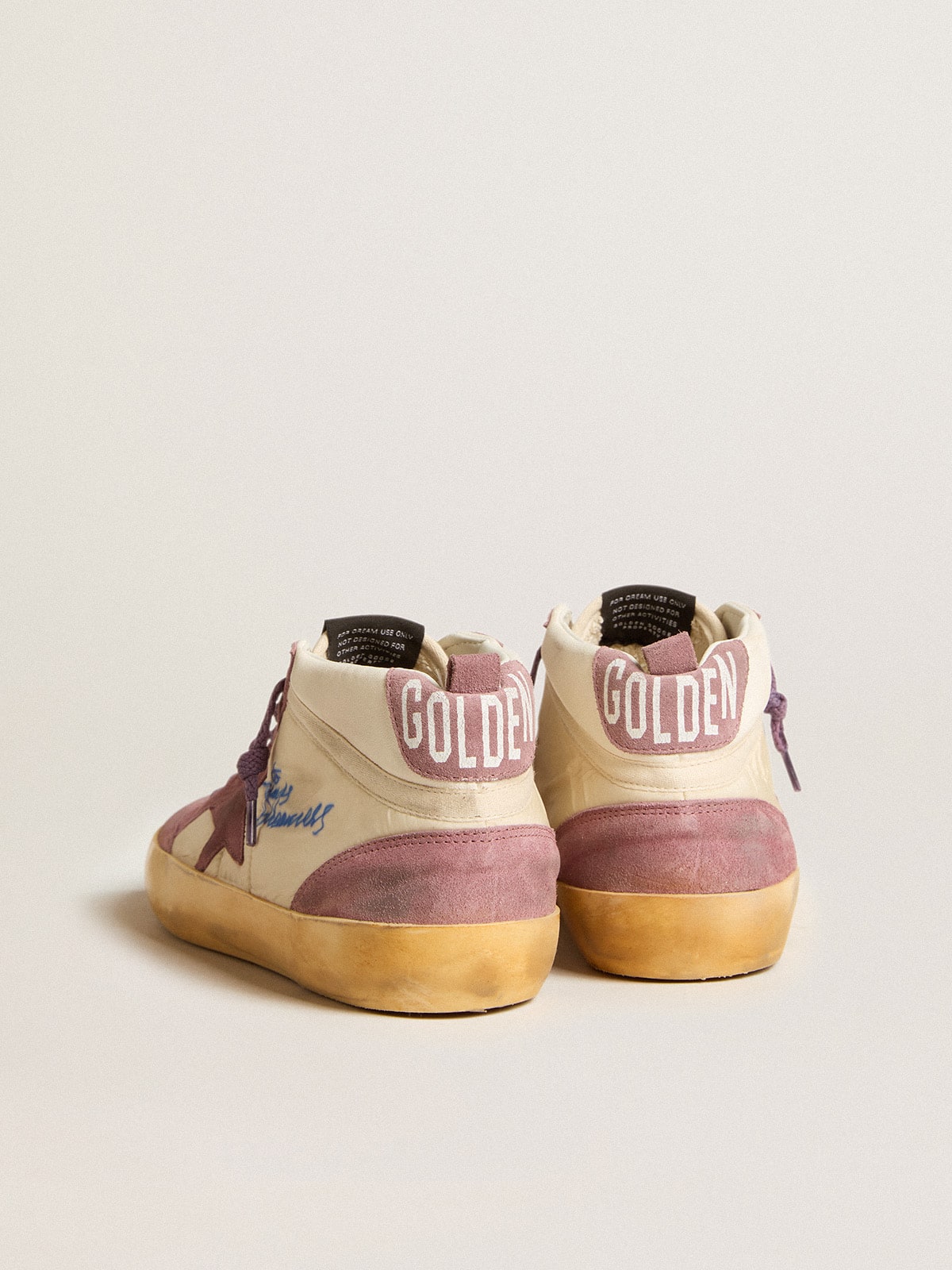 Men’s Mid Star LAB in nylon and nappa with mauve suede star