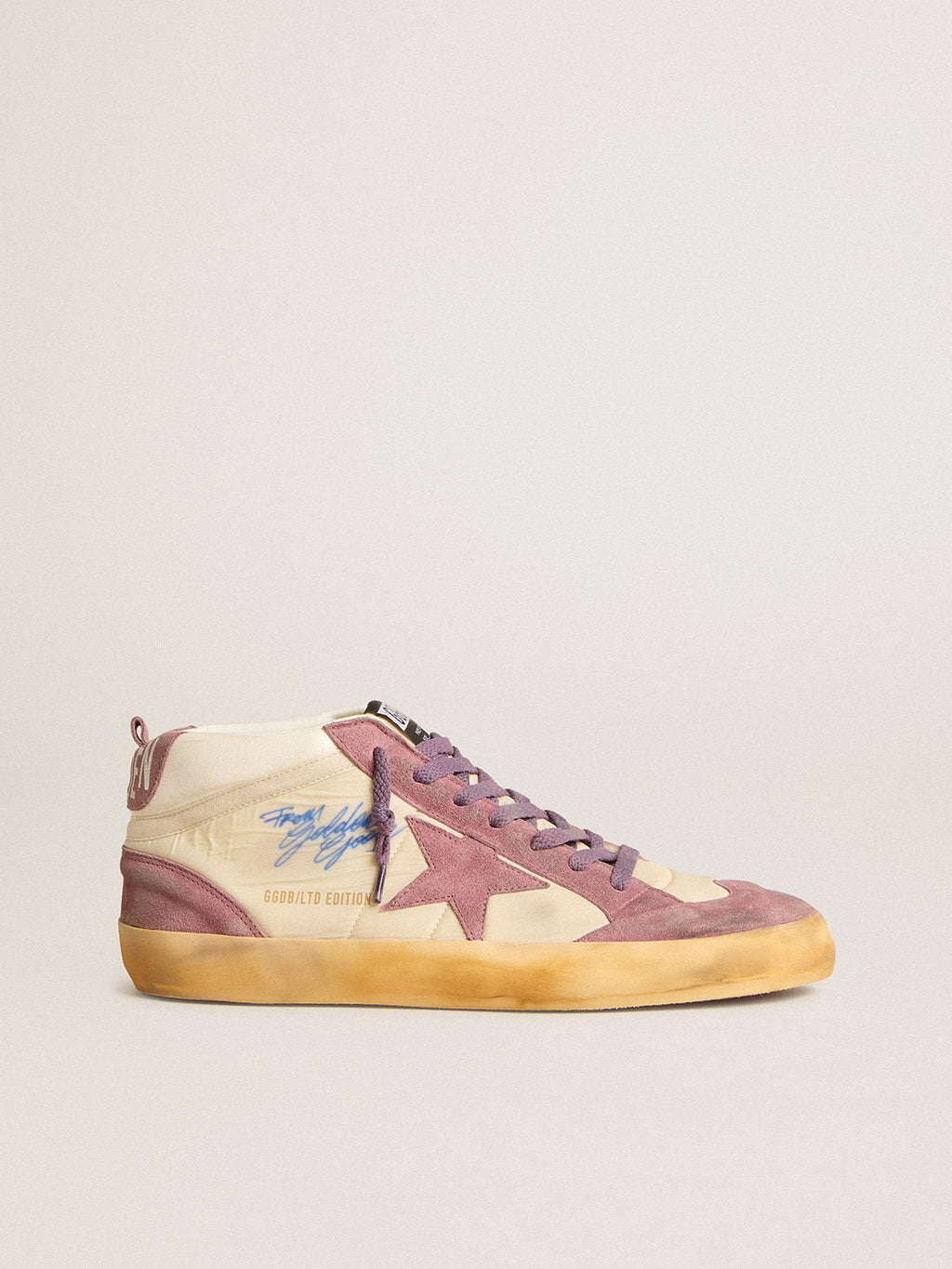 Men’s Mid Star LAB in nylon and nappa with mauve suede star