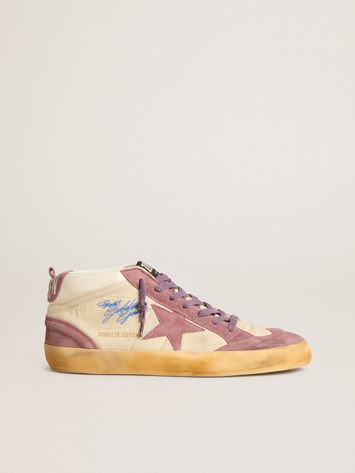 Men’s Mid Star LAB in nylon and nappa with mauve suede star