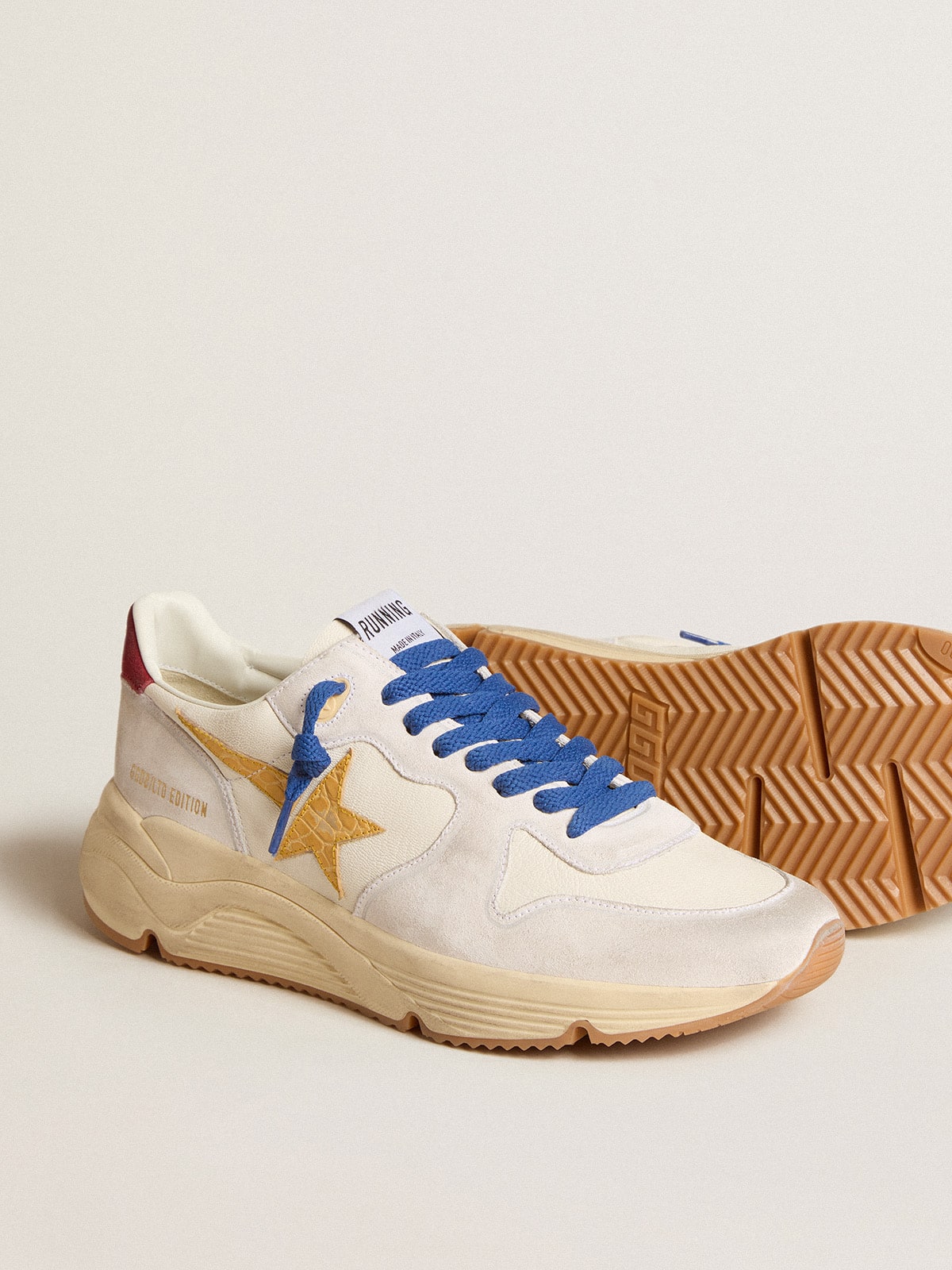 Running Sole LTD in nappa with leather star and suede heel tab
