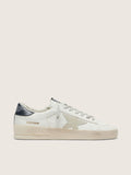Men's Stardan with star in ice-gray suede and blu-navy heel tab