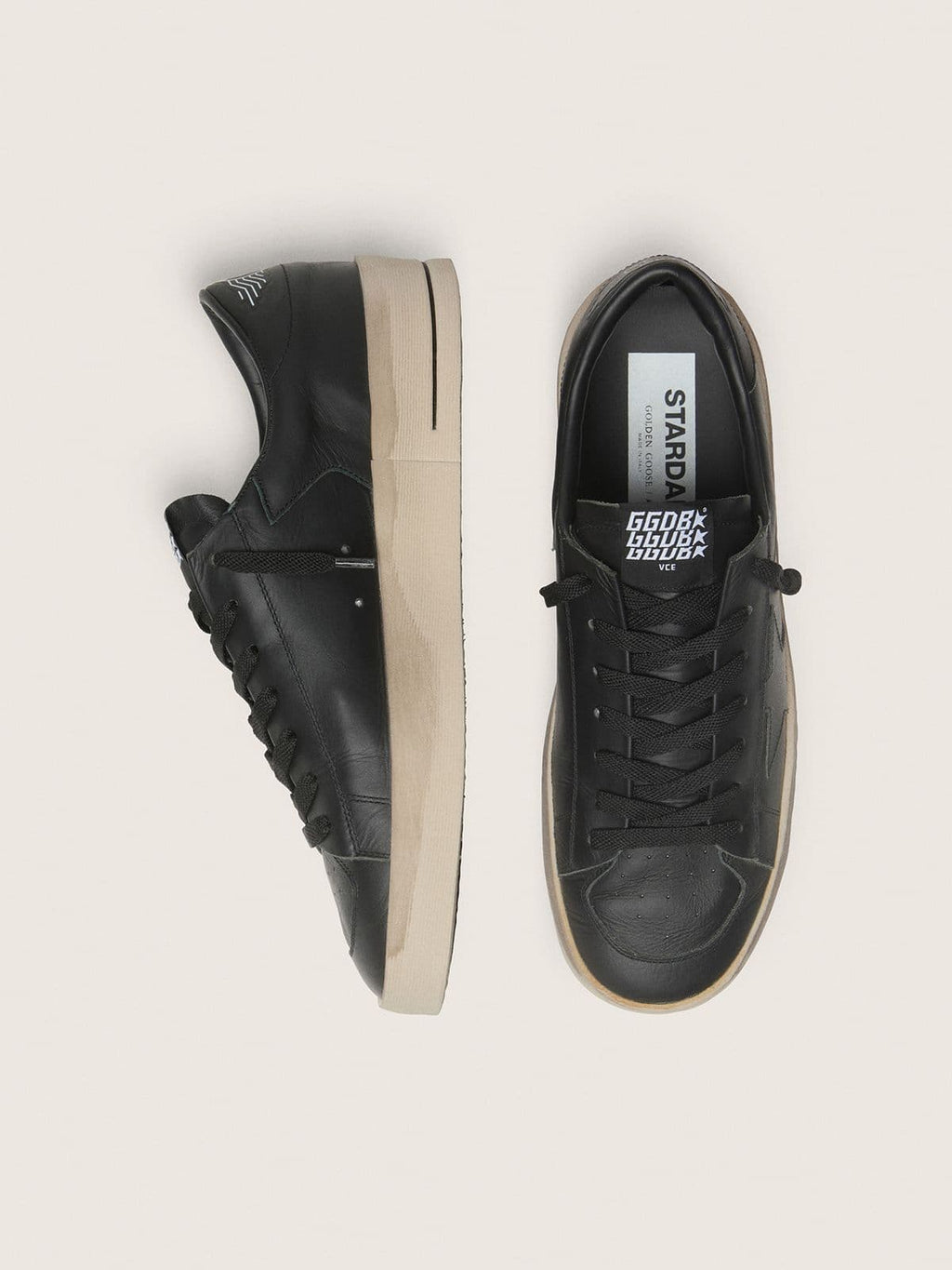 Men's Stardan in total black leather