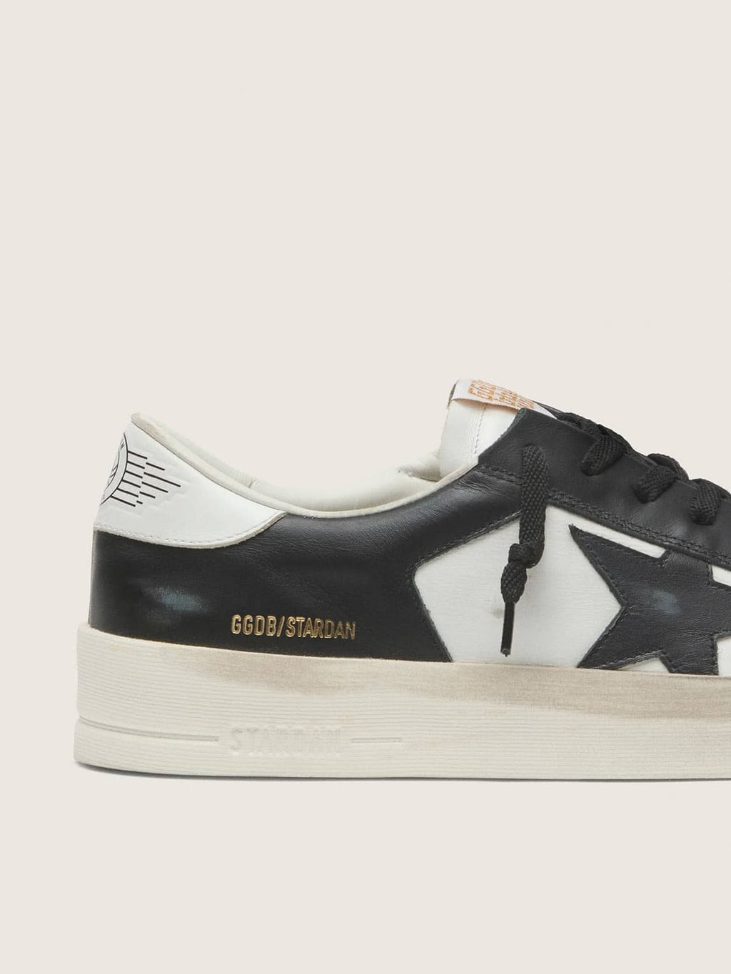 Men's Stardan in white and black leather