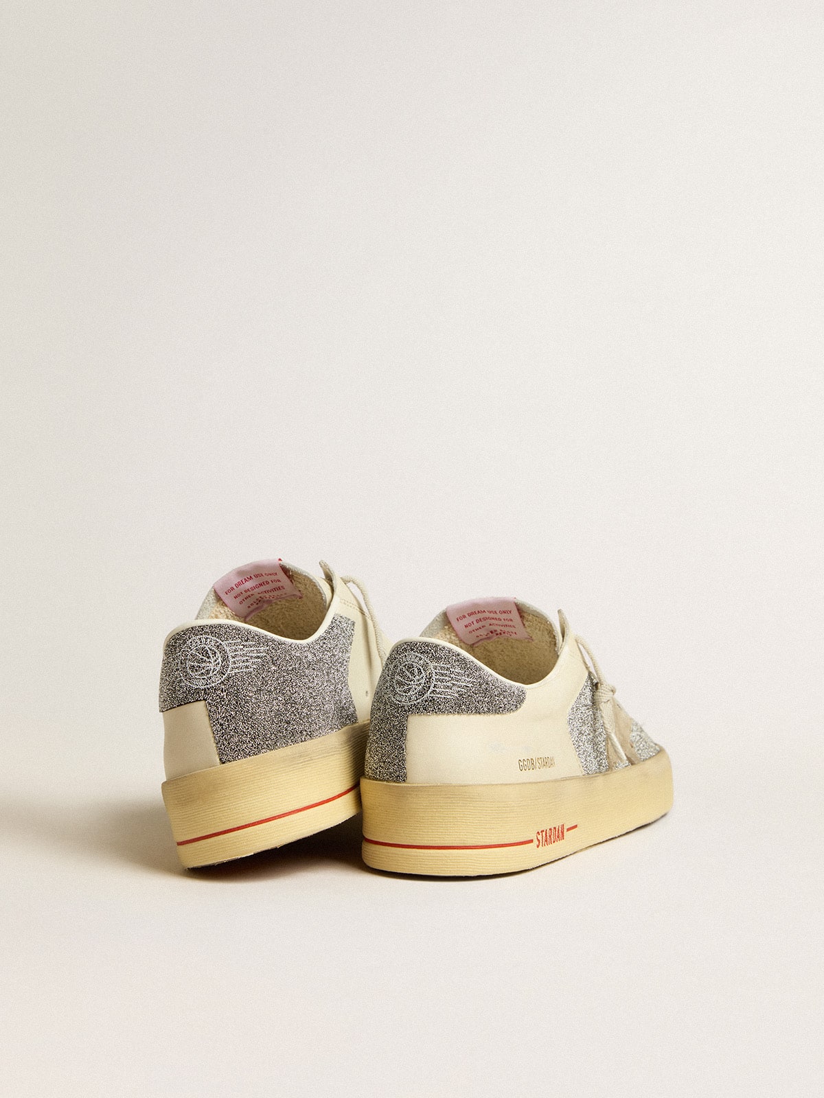 Men's Stardan in suede with sand star and Swarovski crystal inserts