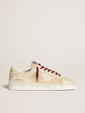 Men’s Stardan LTD in suede with patent white leather star and heel tab