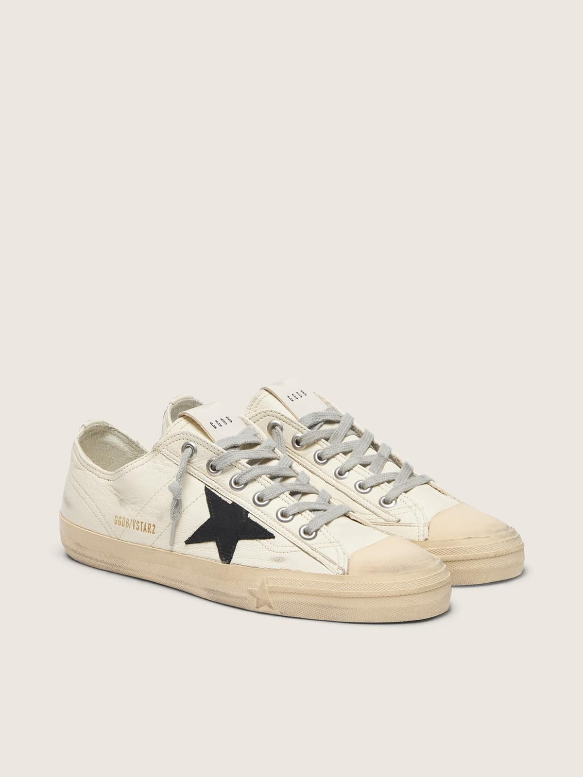 V-Star in nappa leather with black nubuck leather star
