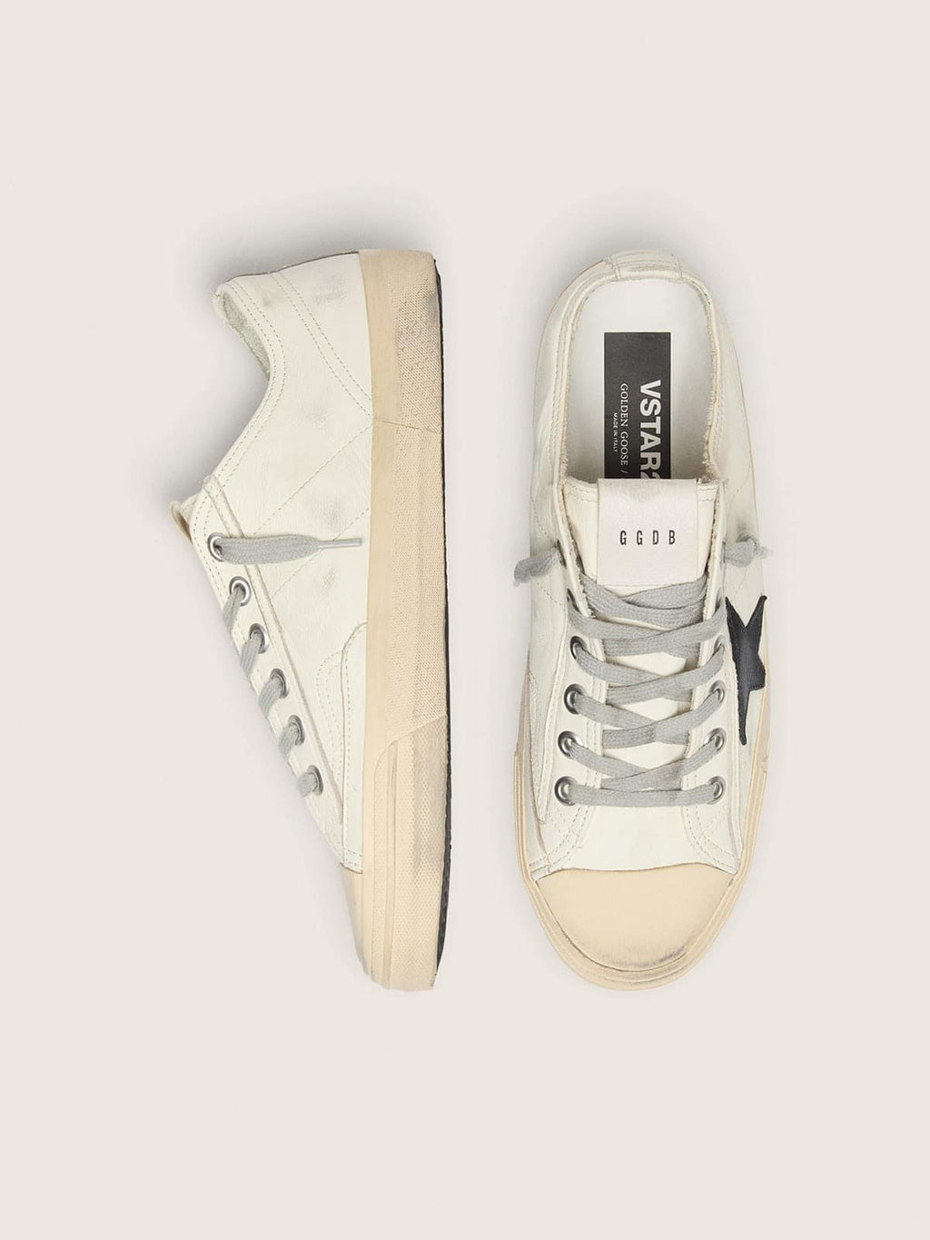 V-Star in nappa leather with black nubuck leather star