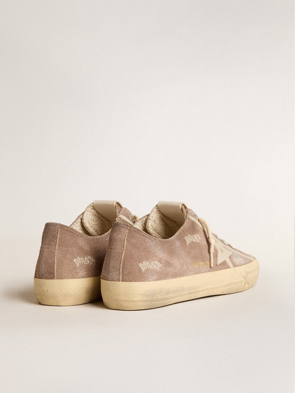 Men's V-Star in dove-gray suede with light gray leather star