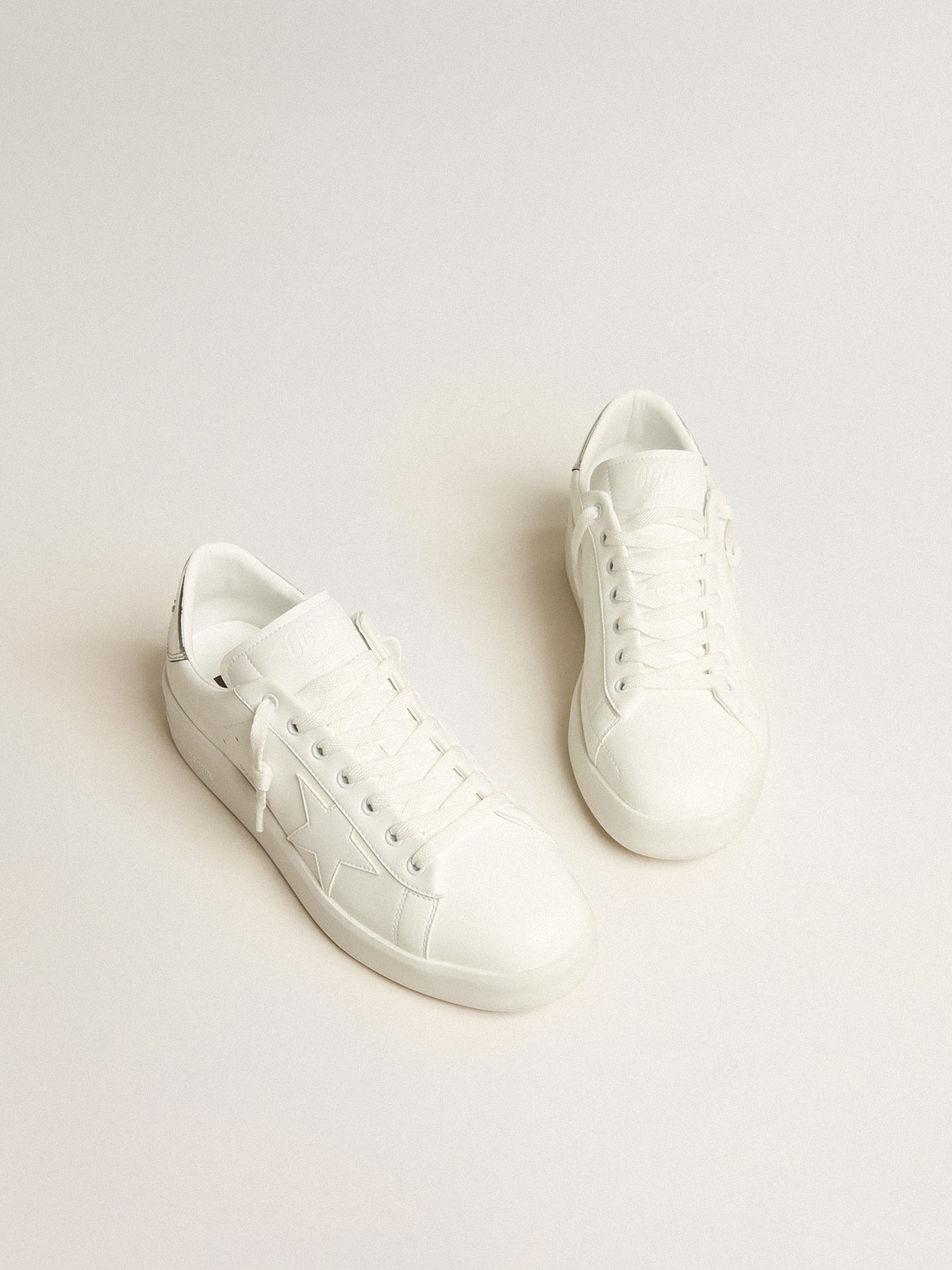 Men’s bio-based Purestar with white star and mirror-effect heel tab