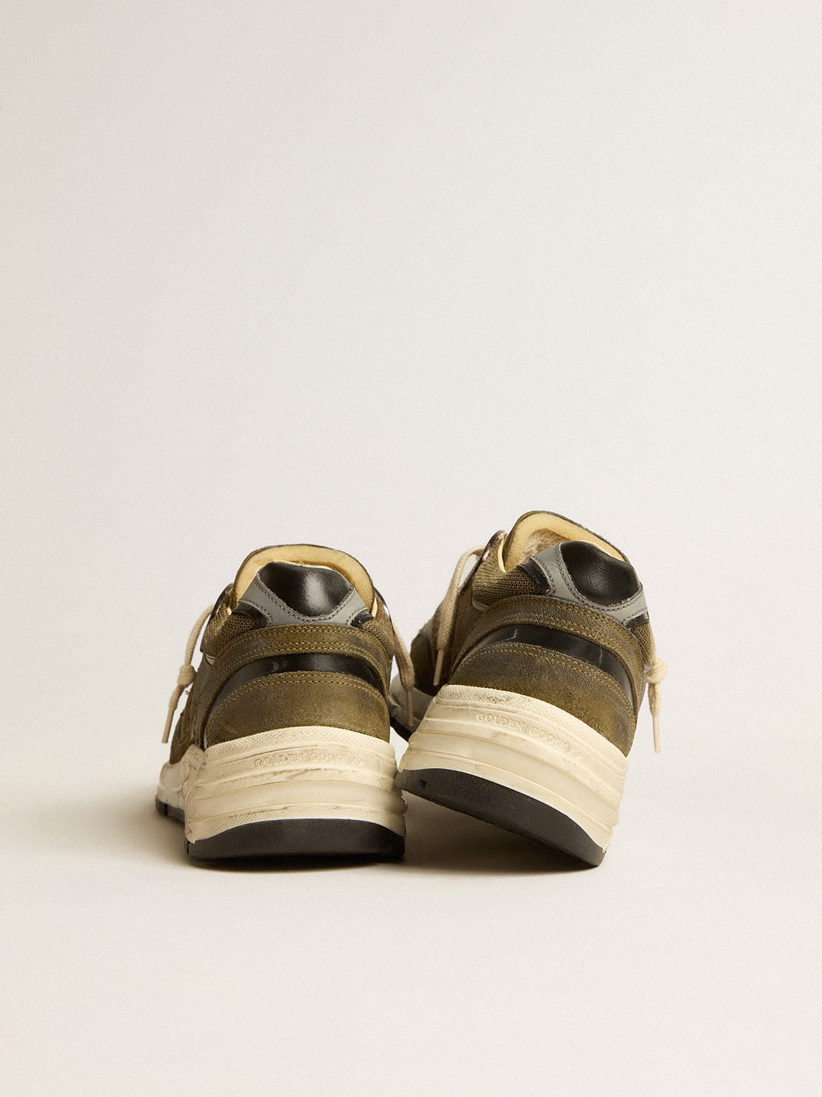 Men’s Dad-Star in suede and mesh with black leather star and heel tab