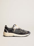 Men's Dad-Star in dark blue mesh and suede with black star