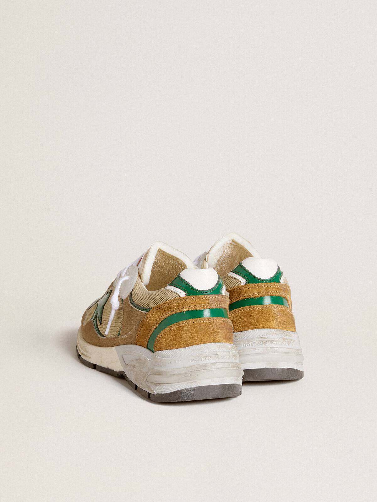 Men’s Dad-Star LAB in nylon with green leather star and suede inserts