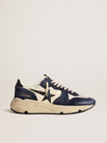 Men’s Running Sole in black and beige nappa leather with black star and heel tab