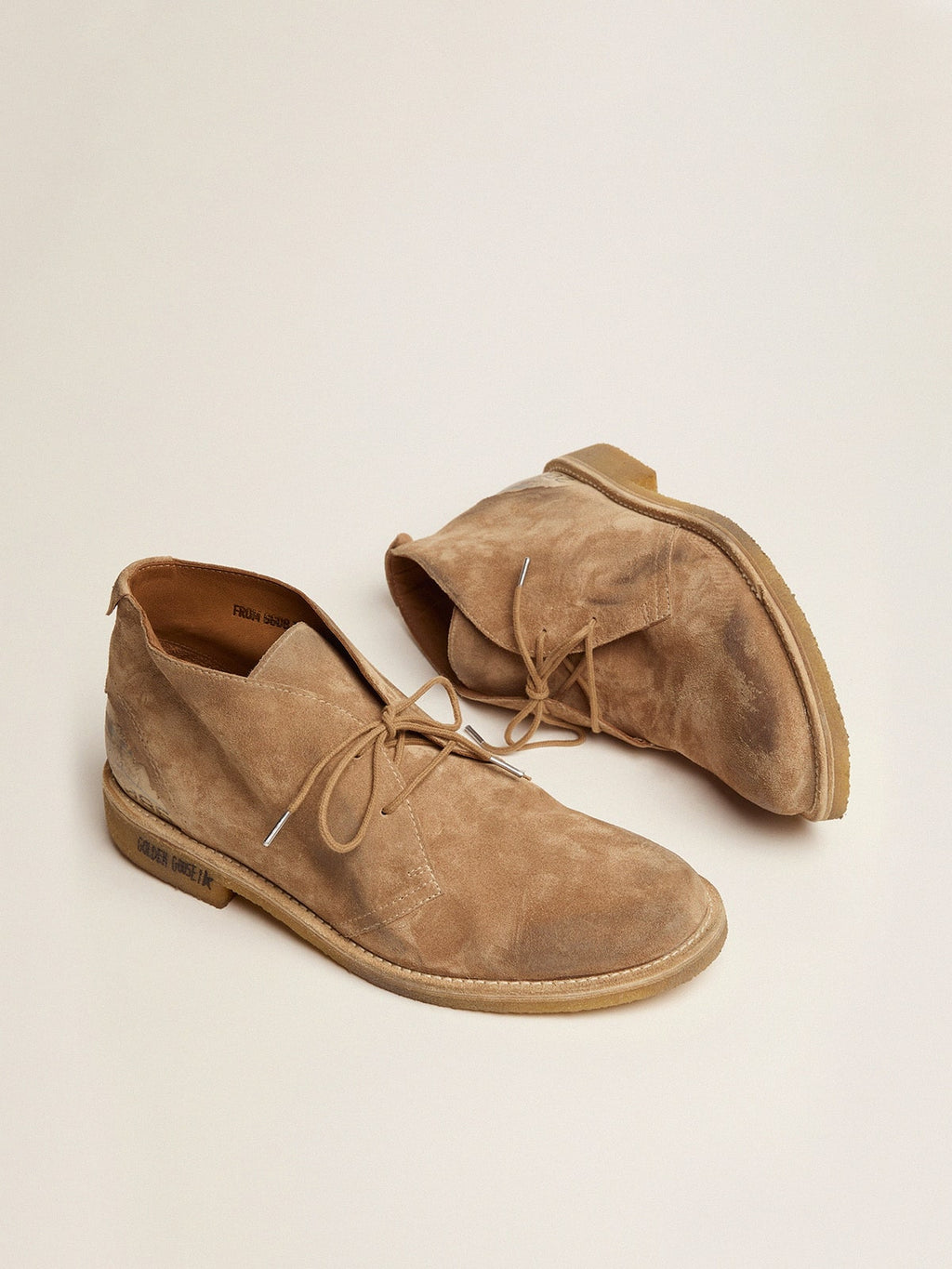 Noel ankle boots in caramel-colored suede