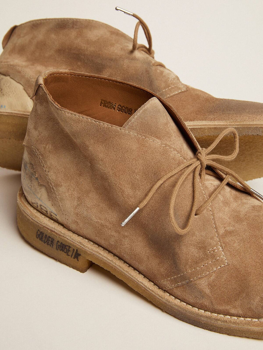 Noel ankle boots in caramel-colored suede