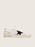 Men's Stardan in white mesh with black suede star