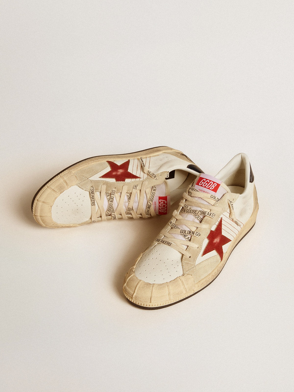 Men's Ball Star LTD in nappa leather with red leather star and leather heel tab