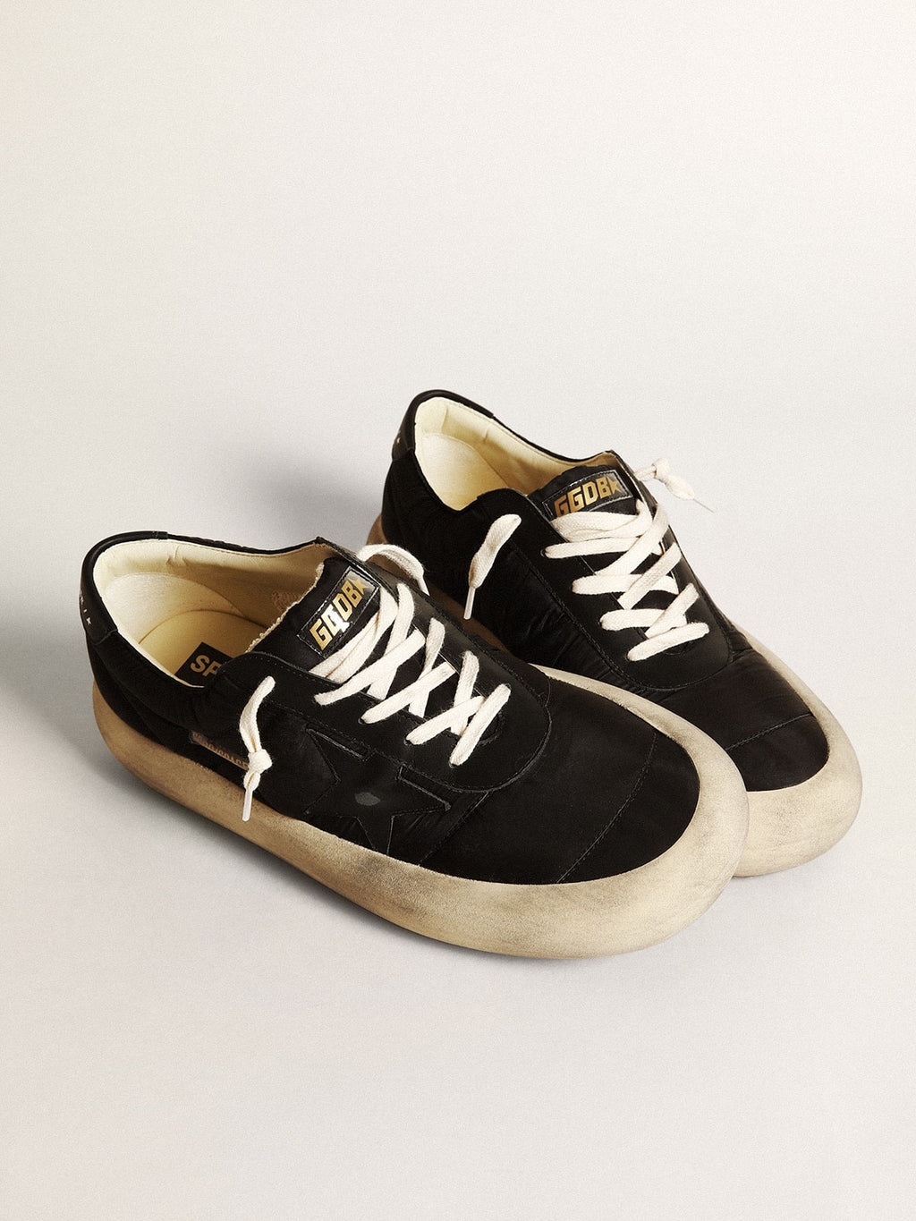 Men’s Space-Star in nylon with black leather star and heel tab