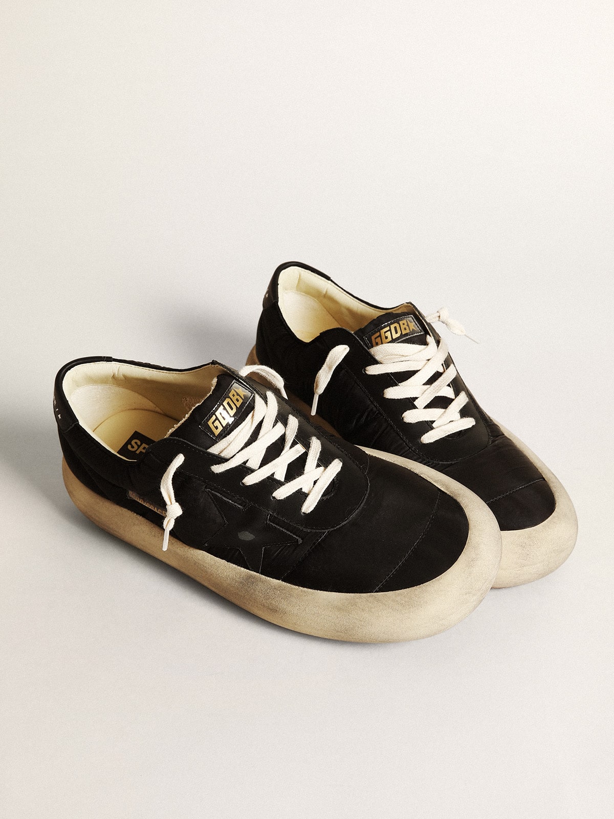 Men’s Space-Star in nylon with black leather star and heel tab