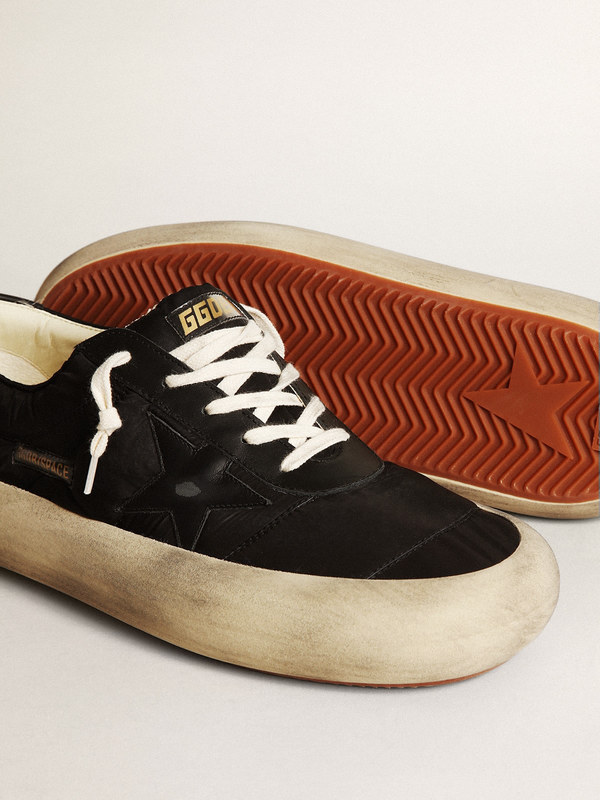 Men’s Space-Star in nylon with black leather star and heel tab