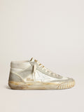 Men’s Mid Star with ice-gray suede inserts and white star