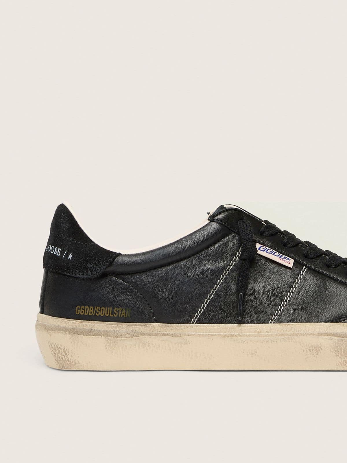 Men’s Soul Star in black bio-based nappa