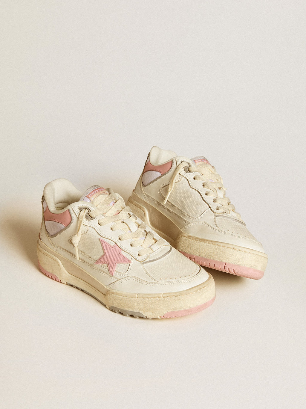 Men’s Forty2 with pink star and white leather heel tab