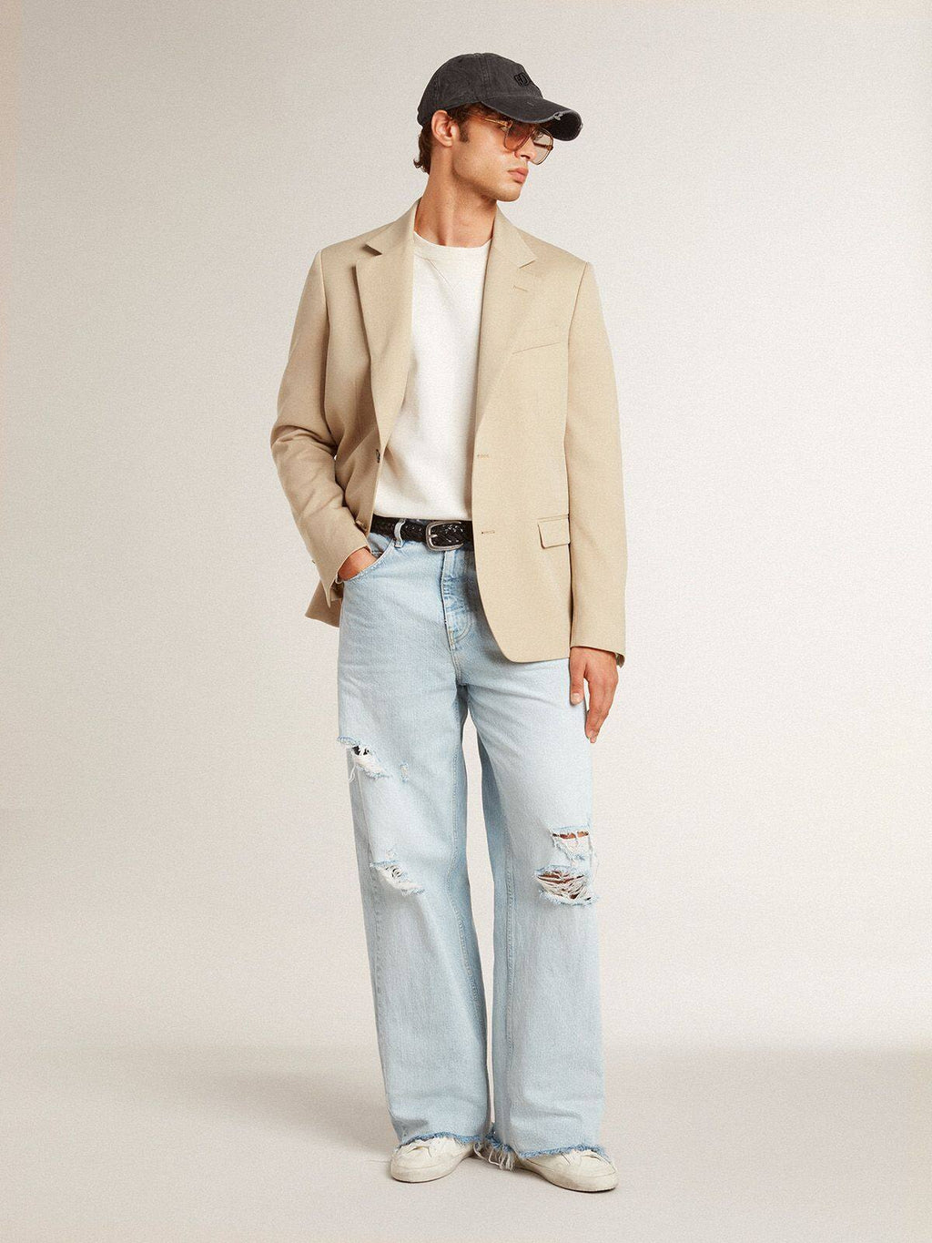 Men's Super-Star LTD in nappa with metallic star and nubuck heel tab
