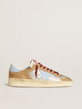 Men's silver Stardan LTD with light blue leather star and nubuck inserts