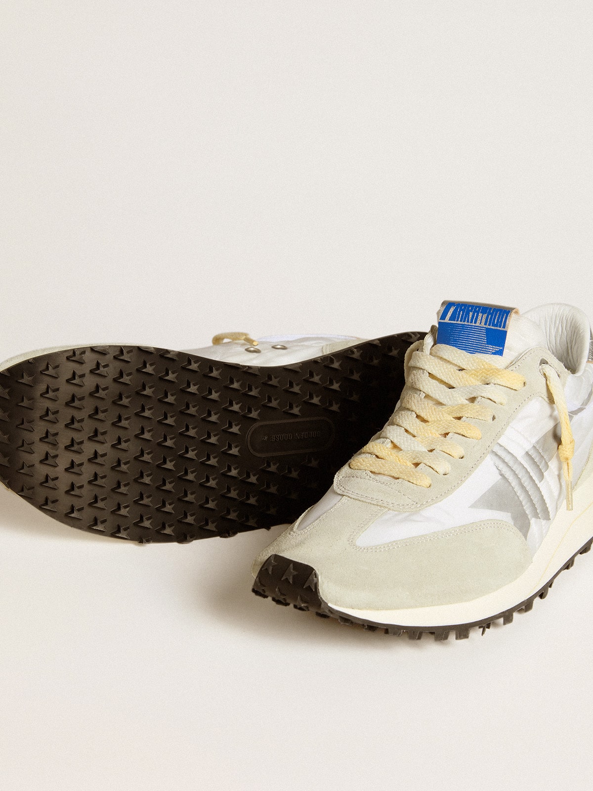 Men’s Marathon with white nylon upper and silver star