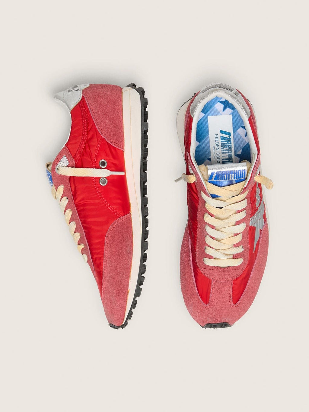 Men’s Marathon with red nylon upper and silver star