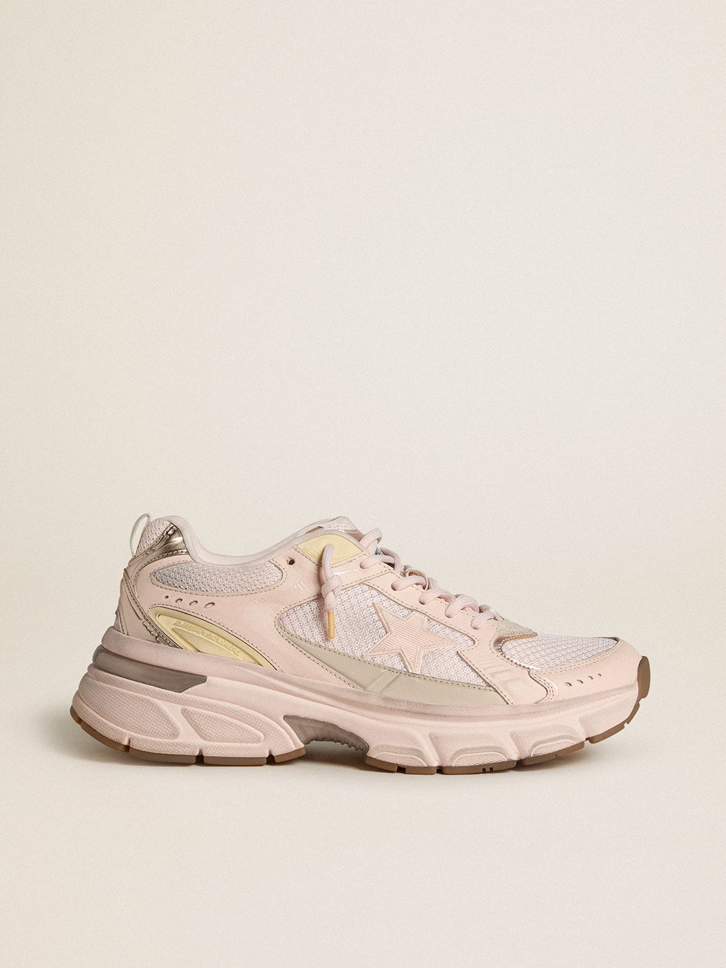 Men’s Lightstar with pink leather and mesh upper and pink star