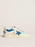 Ball Star LTD in nappa with turquoise leather star and white heel tab