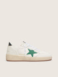 Men's Ball Star with green leather star and metallic leather heel tab