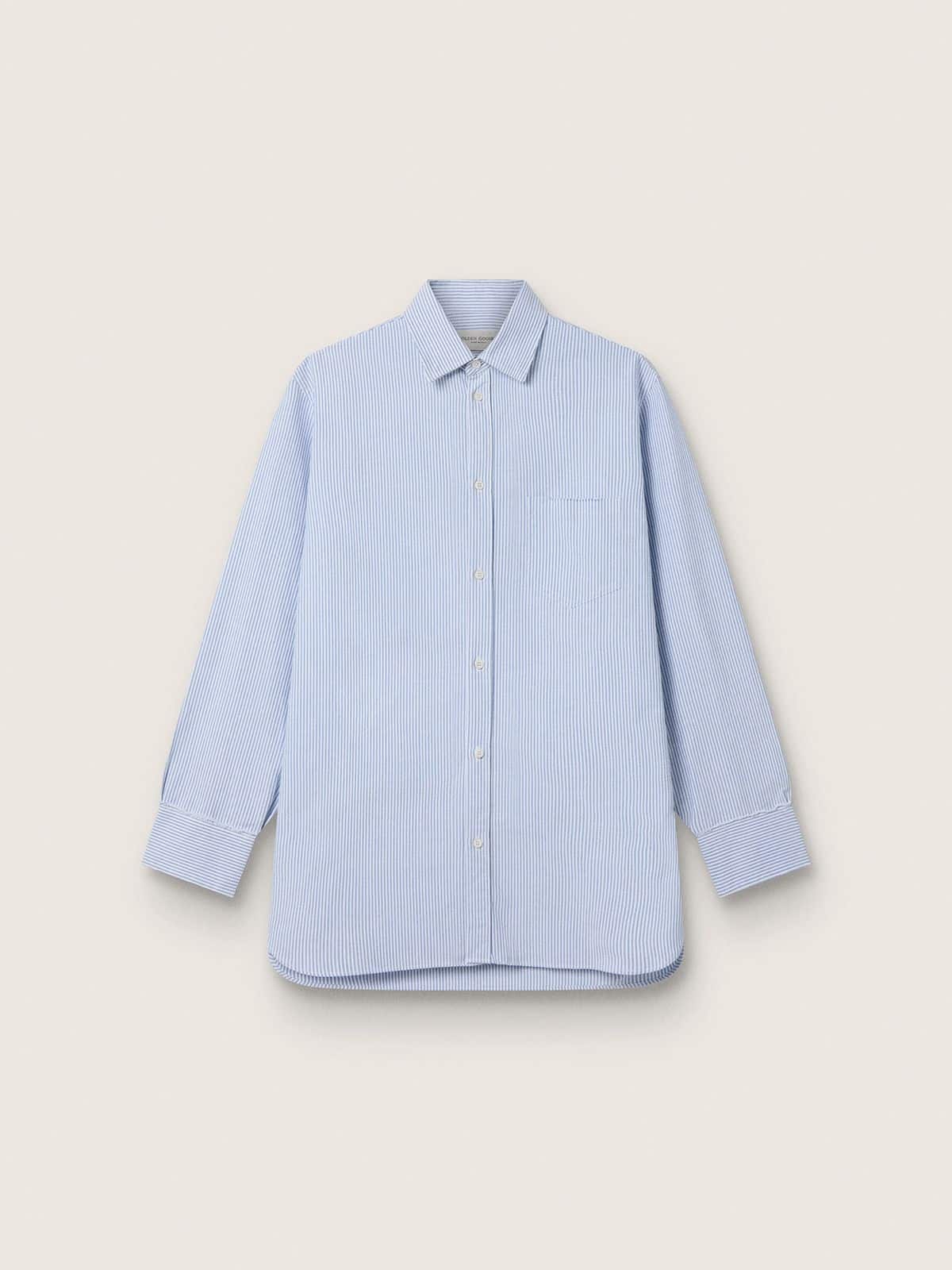 Men's shirt with narrow stripes