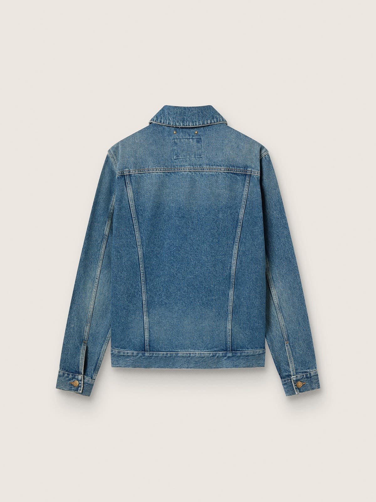 Men's denim jacket with medium wash