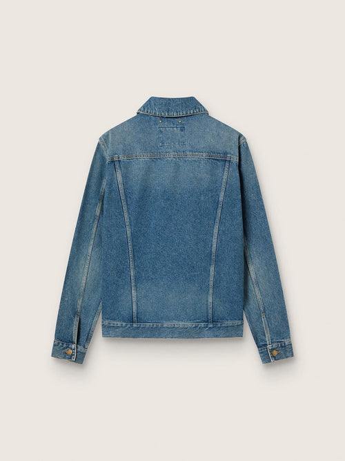 Men's denim jacket with medium wash