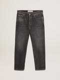 Men’s black jeans with printed pocket